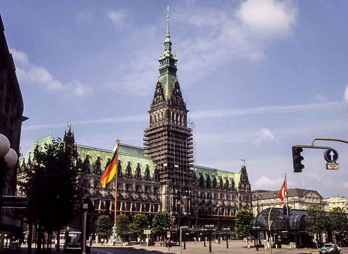 Rathausmarkt, Hamburger Rathaus Hamburg 1984