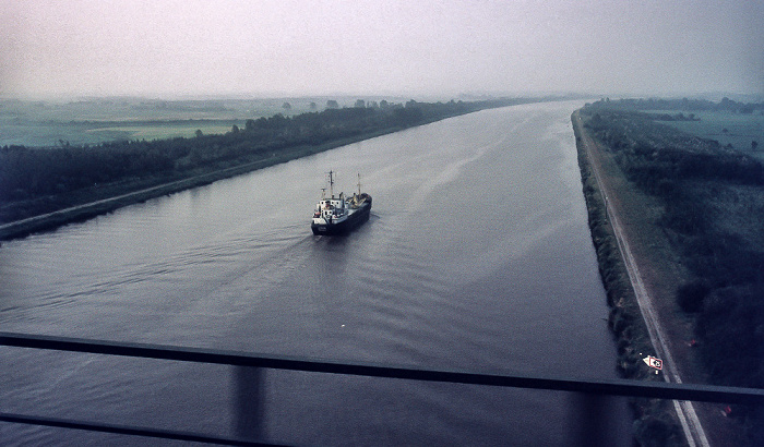 Blick von der Hochbrücke Hochdonn: Nord-Ostsee-Kanal Hochdonn