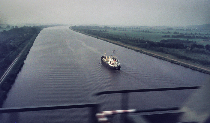 Blick von der Hochbrücke Hochdonn: Nord-Ostsee-Kanal Hochdonn
