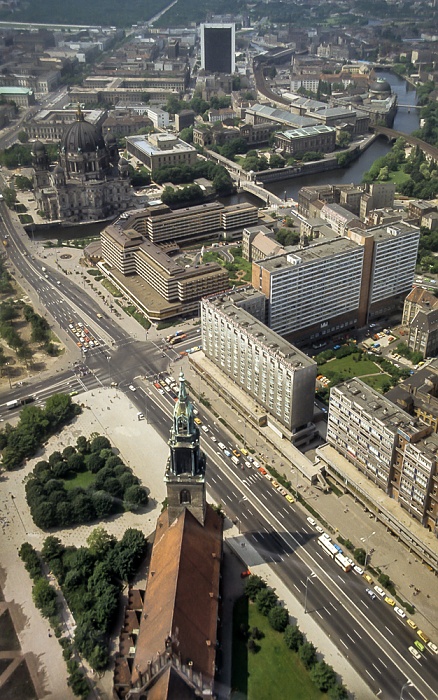 Blick vom Fernsehturm Berlin 1985