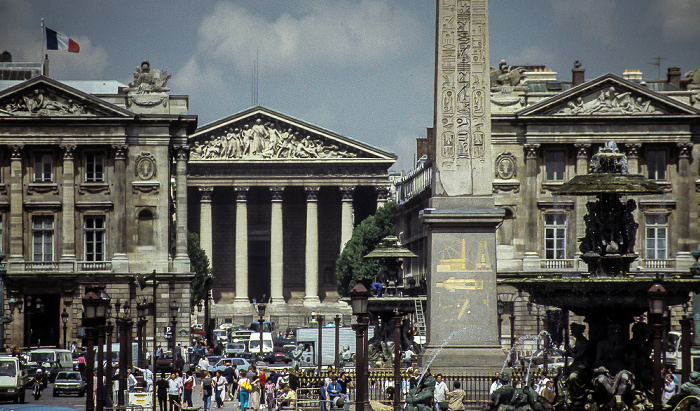 Place de la Concorde mit dem Obelisk von Luxor Paris 1985
