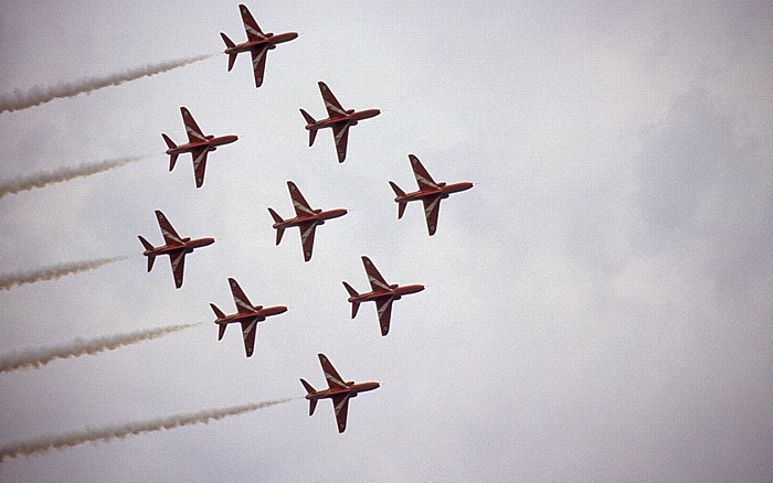 Blumberg Flugplatz: Flugschau der Red Arrows