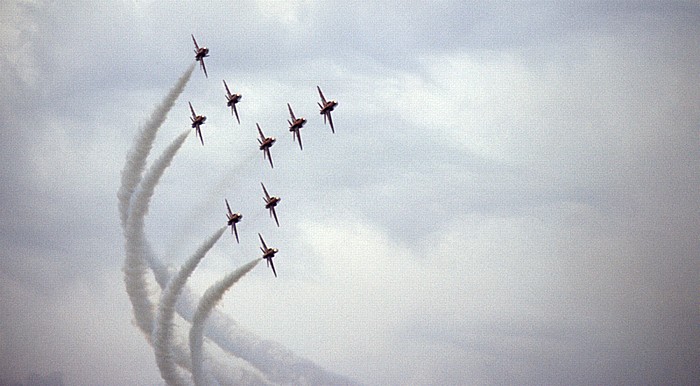 Blumberg Flugplatz: Flugschau der Red Arrows