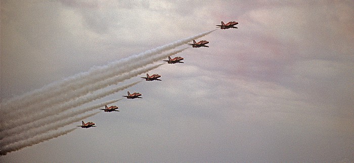 Blumberg Flugplatz: Flugschau der Red Arrows