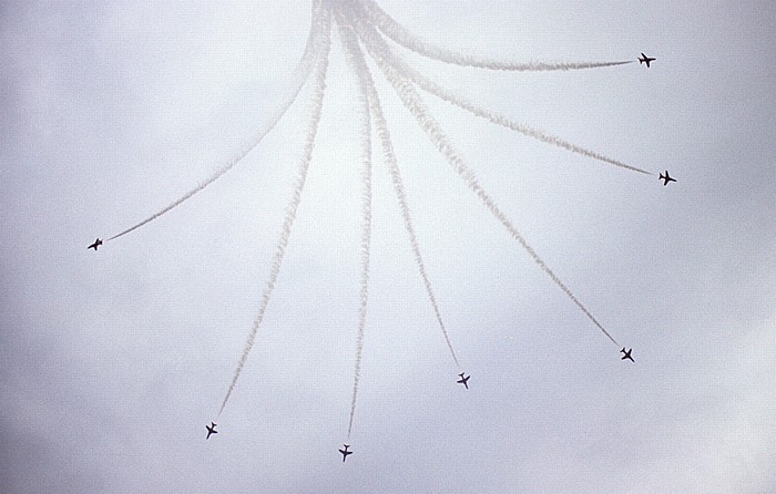 Blumberg Flugplatz: Flugschau der Red Arrows