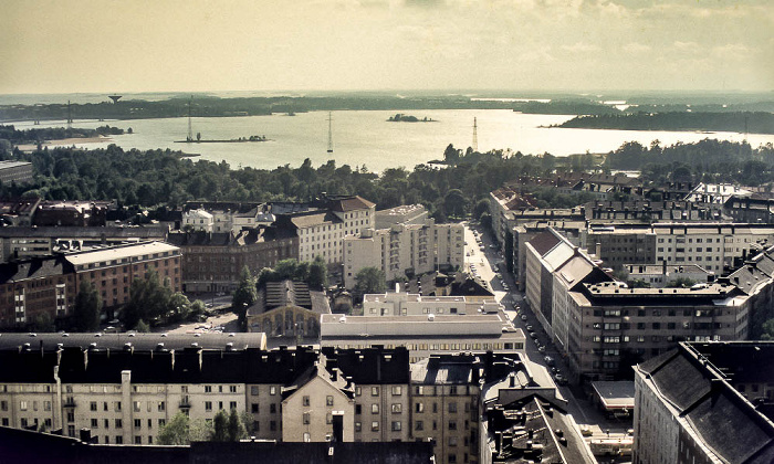 Blick vom Turm des Olympiastadions: Ostsee Helsinki
