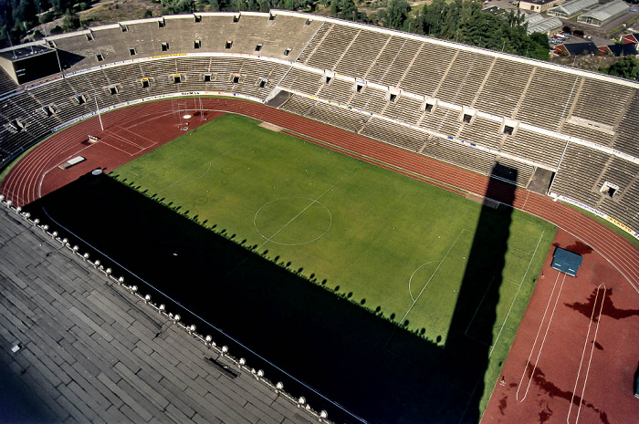 Blick vom Turm des Olympiastadions: Olympiastadion Helsinki