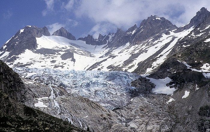 Blick auf den Rhonegletscher Gletsch