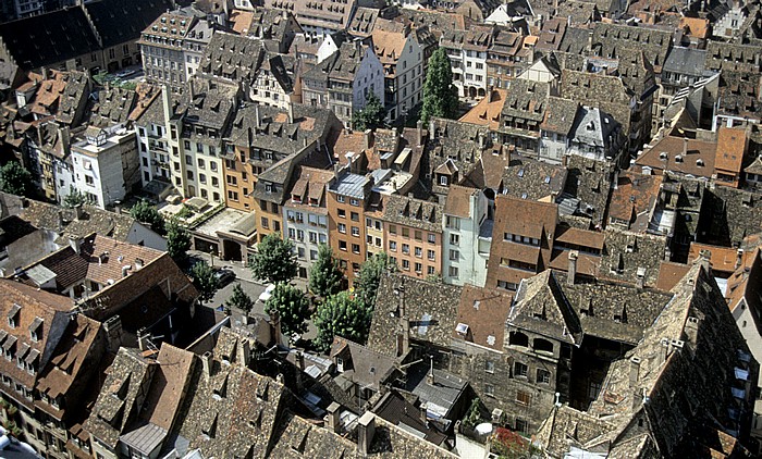 Blick von der Turmplattform des Straßburger Münsters (Cathédrale Notre-Dame de Strasbourg): Grande Île