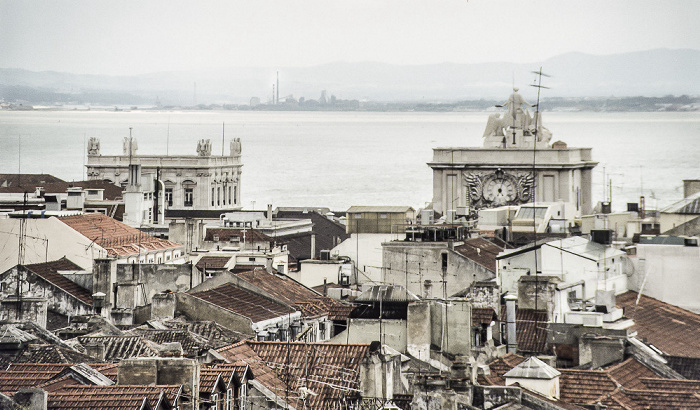 Blick vom Elevador de Santa Justa Lissabon 1988