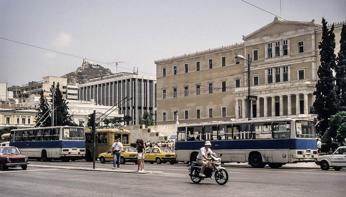 Syntagma-Platz: Griechisches Parlamentsgebäude Athen 1988