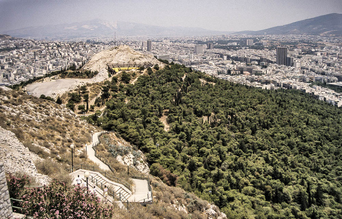 Blick vom Lykabettus (Lykavittós) Athen 1988