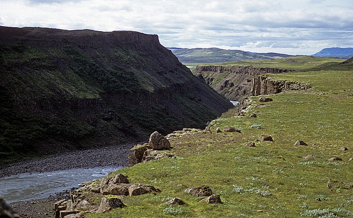 Haukadalur Hvítá (Árnessýsla) unterhalb des Gullfoss