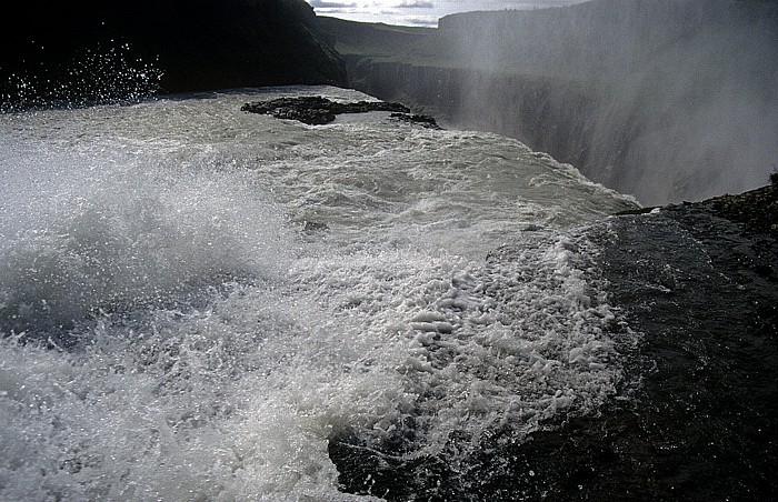 Wasserfall Gullfoss des Flusses Hvítá Haukadalur