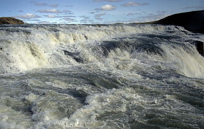Haukadalur Wasserfall Gullfoss des Flusses Hvítá Hvítá (Árnessýsla)