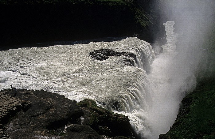 Wasserfall Gullfoss des Flusses Hvítá Haukadalur