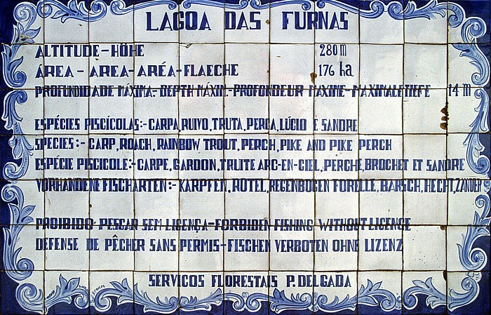 Pico do Ferro: Azulejo zum Lagoa das Furnas Furnas
