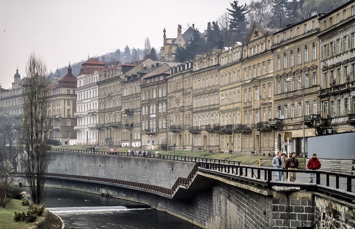 Blick von der Poštovní most: : Teplá (Tepl), Zahradní Karlsbad