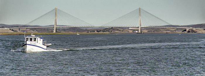 Río Guadiana mit der Ponte Internacional do Guadiana Vila Real de Santo António