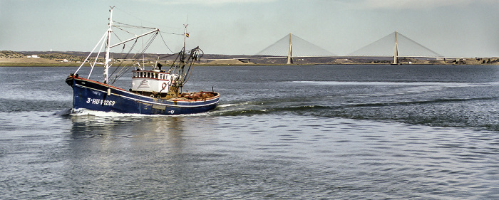 Rio Guadiana mit der Ponte Internacional do Guadiana Vila Real de Santo António
