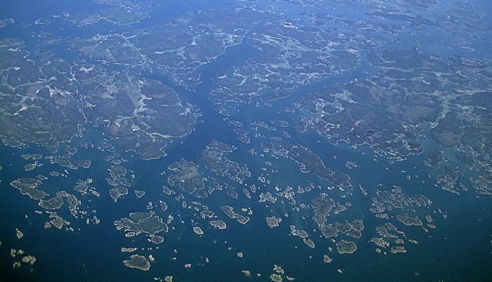 Ostsee (Bottnischer Meerbusen), Schärengarten von Stockholm (Schären) Luftbild aerial photo