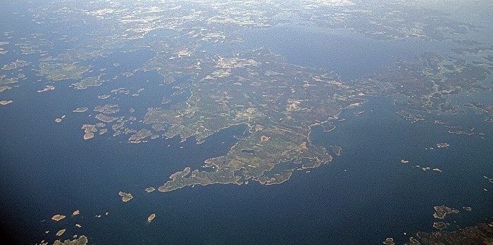 Ostsee (Bottnischer Meerbusen), Schärengarten von Stockholm (Schären) Luftbild aerial photo