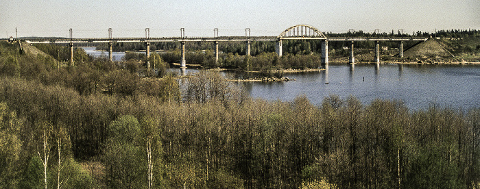 Saimaa-Kanal (Сайменский канал), Eisenbahnbrücke der Freundschaft (железнодорожный мост Дружбы) Wyborg