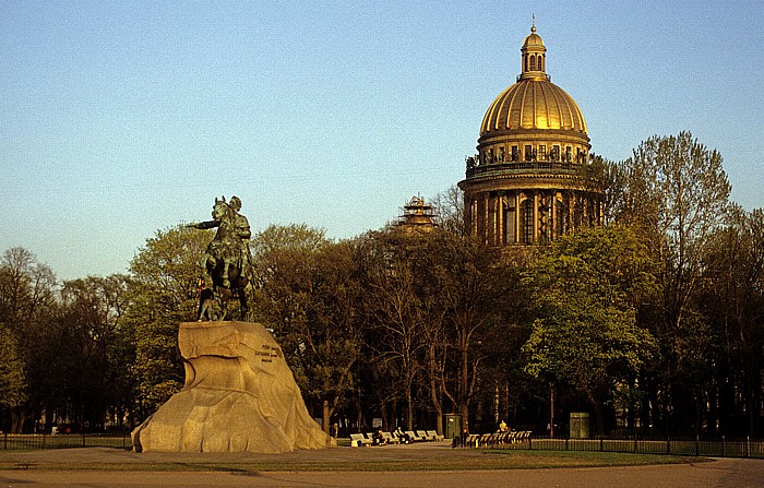 Senatsplatz (ehem. Dekabristenplatz): Eherner Reiter (Reiterstandbild des Zaren Peter der Große) Sankt Petersburg