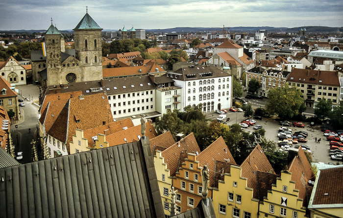 Osnabrück Blick von St. Marien (Marienkirche): Altstadt  Dom St. Peter Herz-Jesu-Kirche Kleine Kirche Marktplatz