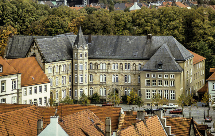 Blick von St. Marien (Marienkirche): Altstadt mit Großer Domfreiheit und Bischöflichem Palais Osnabrück