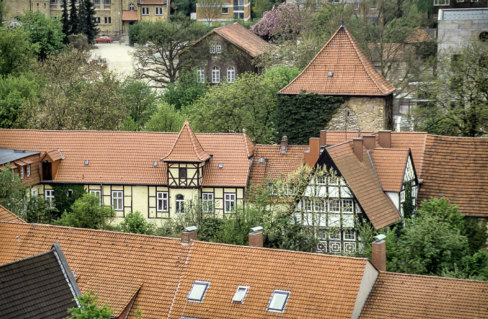 Blick von St. Marien (Marienkirche): Heger-Tor-Viertel (Altstadt) mit Bucksturm und Häusern an der Bocksmauer Osnabrück