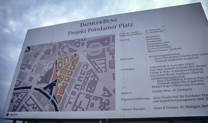 Potsdamer Platz / Potsdamer Straße: Areal des künftigen Quartier Daimler Berlin 1994