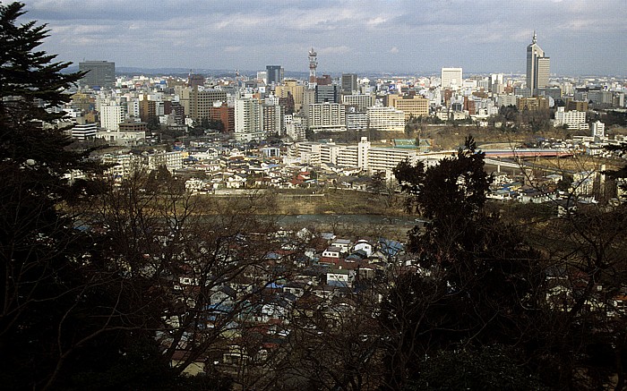 Blick auf die Innenstadt Sendai