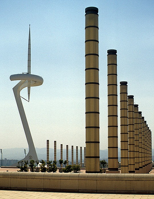 Torre de comunicacions de Montjuïc (Torre Telefónica, Torre Calatrava) Barcelona 1996