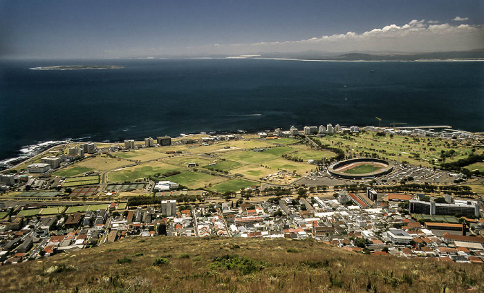 Blick vom Signal Hill: Green Point Kapstadt