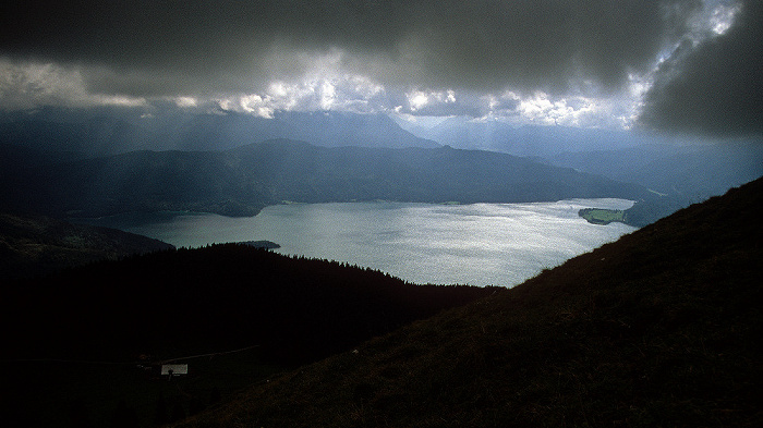 Blick vom Jochberg: Walchensee Jochberg