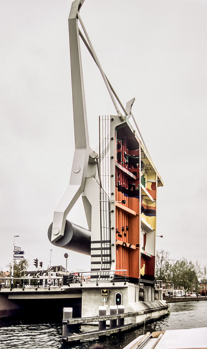 Zuider Buiten Spaarne mit der Langebrug Haarlem