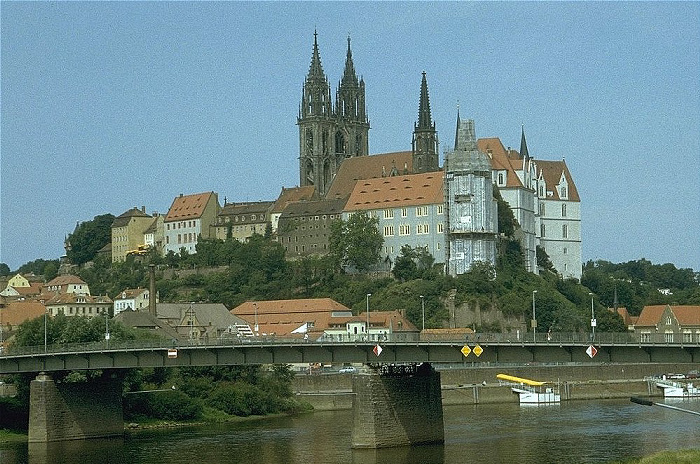 Meißen Burgberg: Domherrenhäuser, Hochstift, Dom, Bischofsturm, Albrechtsburg