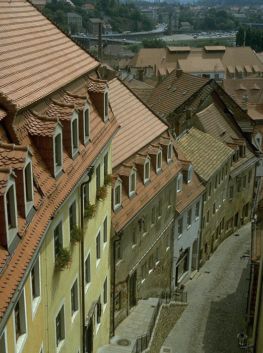 Meißen Altstadt: Hohlweg