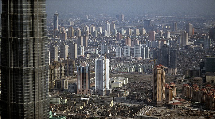 Shanghai Blick vom Oriental Pearl Tower: Pudong Jin Mao Building