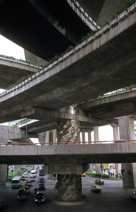 Puxi: Yan'an East Road Interchange (Nanbei Elevated Road and Yan'an Elevated Road) Shanghai