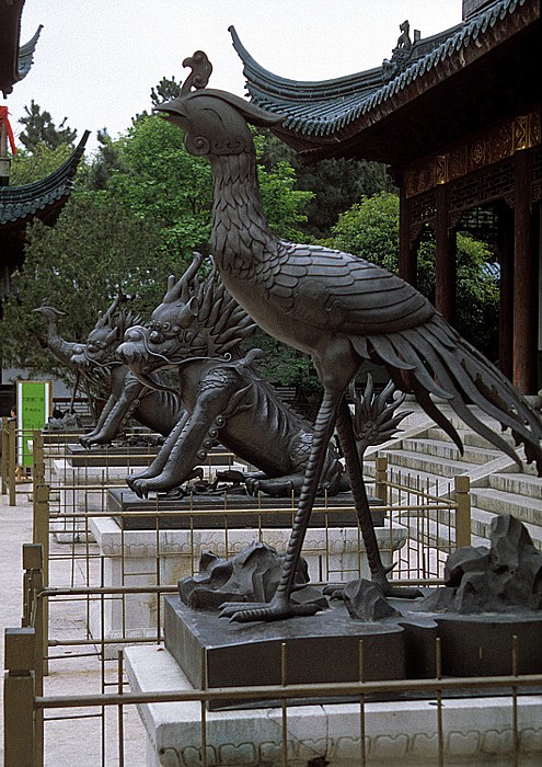 Garten der Augenweide (Daguanyuan-Garten, Grand View Garden): Metallene Figuren Shanghai
