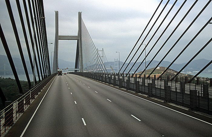 Hongkong Hängebrücken zwischen Lantau und Tsing Yi (Tsing Ma Brücke) Tsing Ma Bridge