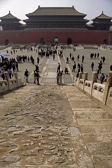 Peking Verbotene Stadt (Kaiserpalast): Mittagstor Brücken über den Goldwasserfluss