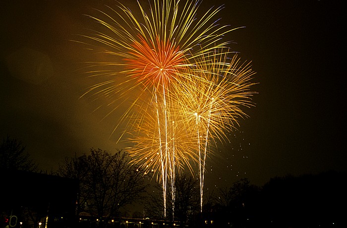 München Hofgarten: Feuerwerk zum Jahreswechsel 1999/2000