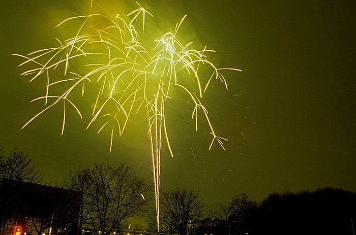 München Hofgarten: Feuerwerk zum Jahreswechsel 1999/2000
