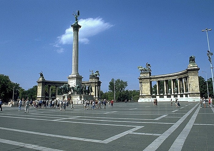 Budapest Heldenplatz mit dem Millenniumsdenkmal
