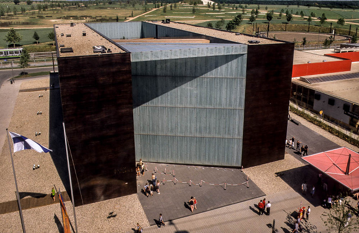 EXPO 2000: Blick aus der Seilbahn - Finnischer Pavillon Hannover