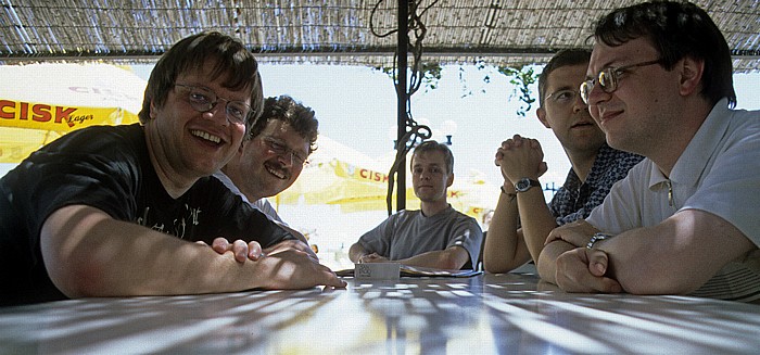 Von links: Jürgen, Boris, Ralph, Jörg, Uwe Hagar Qim