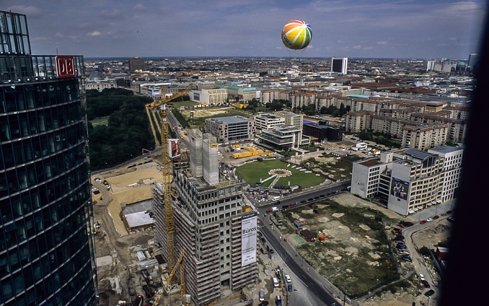 Blick vom Gebäude Potsdamer Platz 1 Berlin 2001